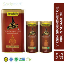 Load image into Gallery viewer, Groundnut Oil 5Ltr &amp; Sesame Oil 2Ltr Combo Pack - SDPMart
