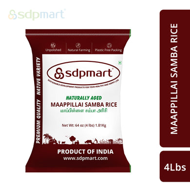 SDPMart Premium Maappillai  Shamba Rice - 4 lbs - SDPMart