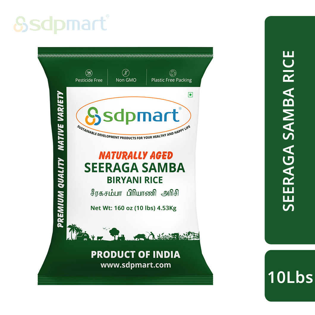 SDPMart Premium Seeraga Samba Rice - 10 lbs - SDPMart